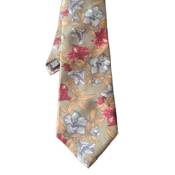 Pre Owned Men’s Mikael York Collection Silk Tie Neck Tie Necktie Classic Floral - Picture 3 of 6